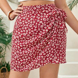 (3/$20) Floral Wrap Skirt